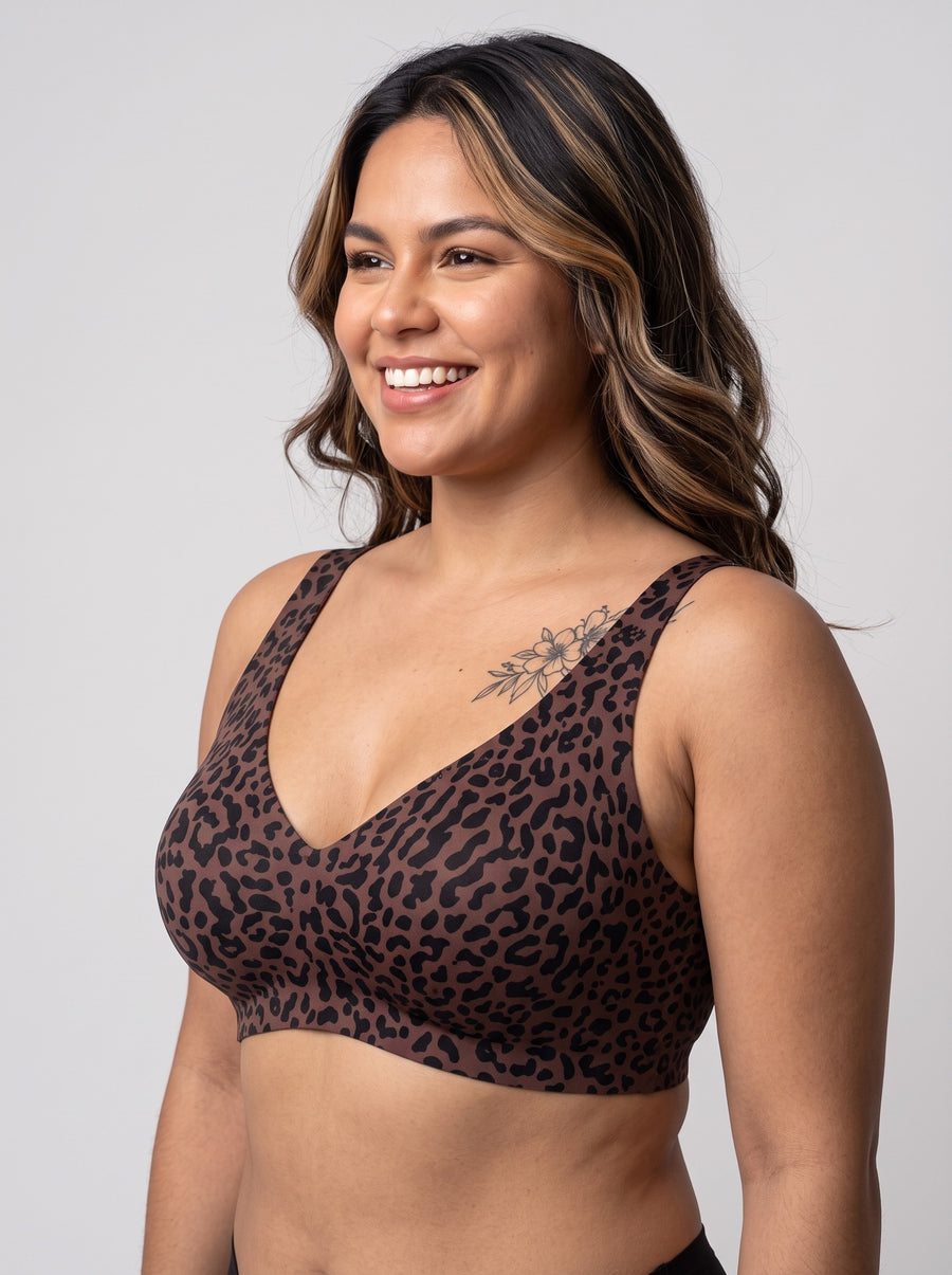 Support Full Coverage Bra — Animal Leo Dark